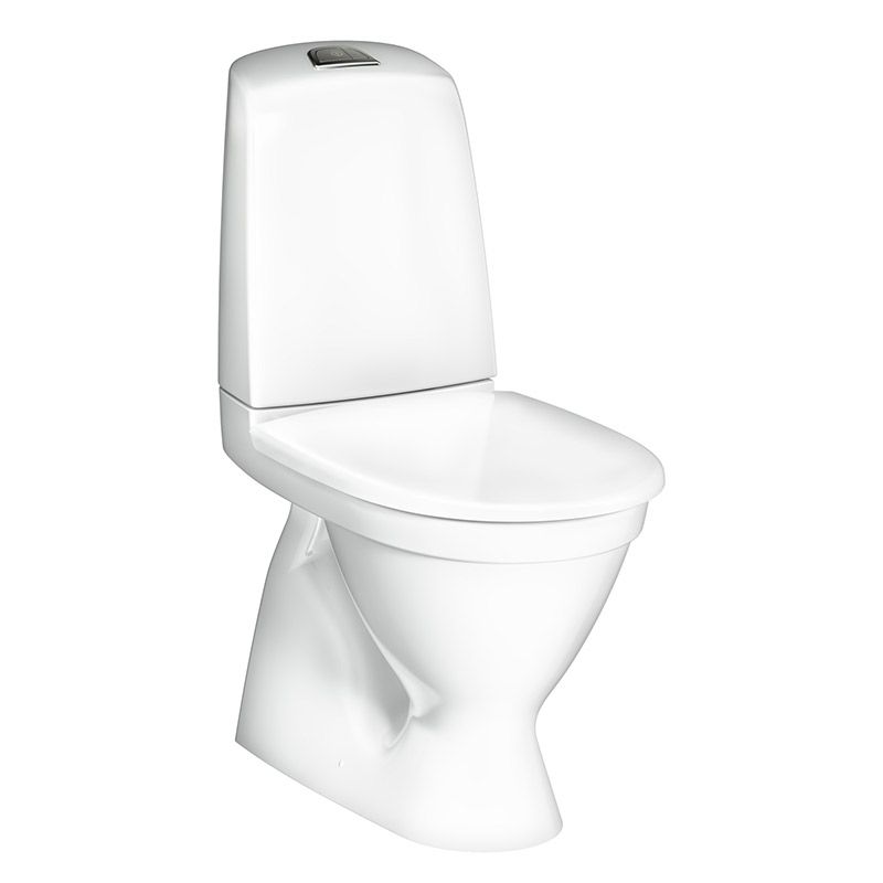 Golvstående WC Gustavsberg Nautic 1500 Hygienic Flush med skruvhål, inkl installation