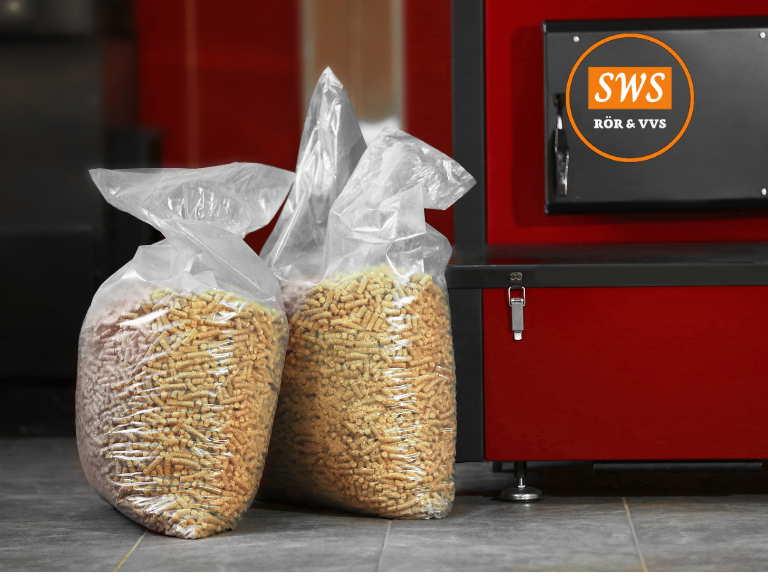 pelletspanna i villa i Sävar