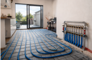 Installation av golvvärme i villa