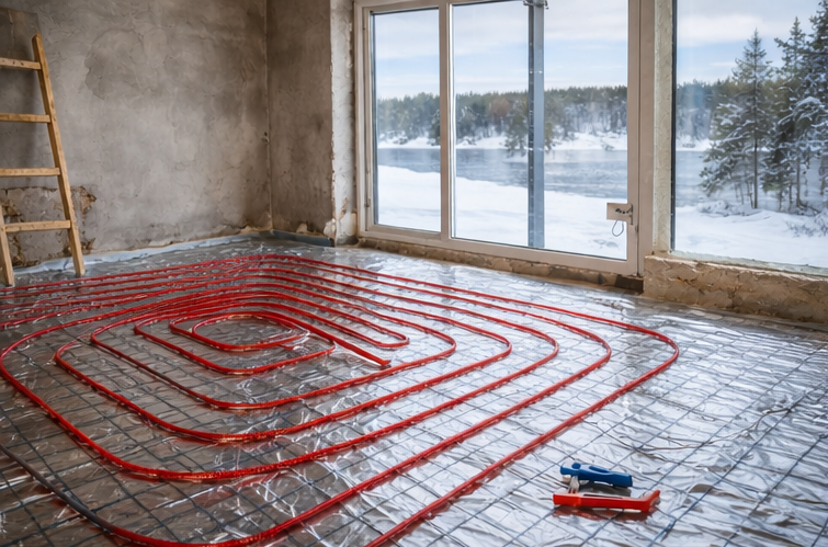 Installation av golvvärme