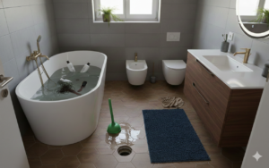 Akut rörjour i Umeå – stopp i avlopp i villa